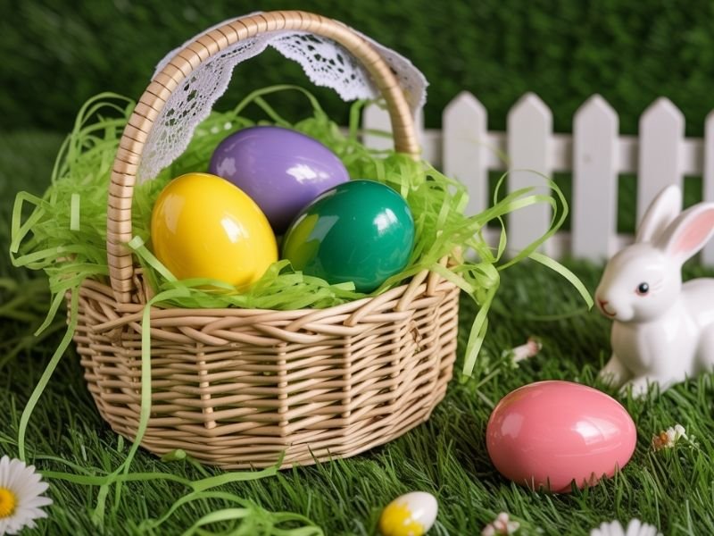 Image of plastic Easter grass that is harmful to dogs